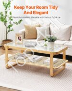 Stačiakampis rotango kavos staliukas 115 cm - Image 2