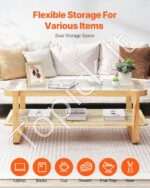 Stačiakampis rotango kavos staliukas 115 cm - Image 4