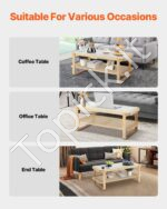 Stačiakampis rotango kavos staliukas 115 cm - Image 6