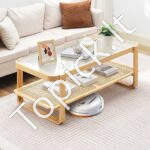 Stačiakampis rotango kavos staliukas 115 cm - Image 8