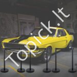 Atitvariniai stulpai su ištraukiama juosta, 6 vnt, juodi, metaliniai - Image 8