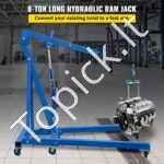 Hidraulinis cilindrinis domkratas 8T su rankena, mėlynas - Image 2