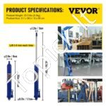 Hidraulinis cilindrinis domkratas 8T su rankena, mėlynas - Image 7