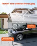 Metalinis garažas palapinė/pastogė automobiliui 3,6x6x3,15m - Image 3