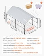 Metalinis garažas palapinė/pastogė automobiliui 3,6x6x3,15m - Image 7