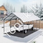 Metalinis garažas palapinė/pastogė automobiliui 3,6x6x3,15m - Image 8