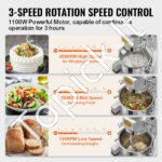 1100 W maisto maišytuvas, 18,7 l, 3 greičiai, tešlos maišytuvui, skirtas restoranams. - Image 7