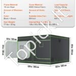 Hidroponinė auginimo palapinė 305 x 305 x 203 cm - Image 7