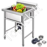 Nerūdijančio plieno kriauklė 44,45 x 41,91 x 25,4 cm su įdėklu ir laikikliu.