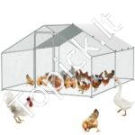 Didelis metalinis paukščių aptvaras 3 x 3,93 x 1,99 m su stogu