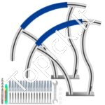 Baseino turėklas – 76,2 x 76,2 cm, nerūdijančio plieno, iki 170 kg apkrova
