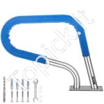 Baseino turėklas – 76 x 56 cm, nerūdijančio plieno rankena su apsauginiu užvalkalu