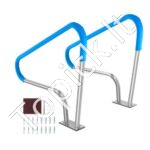 2 vnt. baseino turėklų rinkinys – nerūdijantis plienas, 1220 x 905 x 100 mm