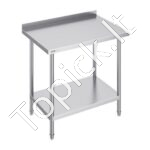 Nerūdijančio plieno darbo stalas, 610 x 914 x 914 mm.