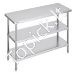 Nerūdijančio plieno maisto paruošimo stalas, 457x1219x864 mm