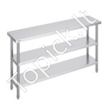 Nerūdijančio plieno maisto paruošimo stalas, 356x1524x864 mm.