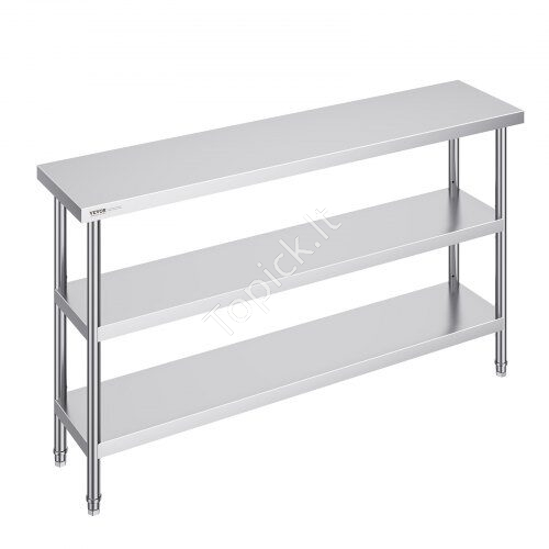 us2FCFBXGGZTSCGZFXOQBV02Fgoods_img-v12Fstainless-steel-work-table-m100-1.2.jpg Nerūdijančio plieno maisto paruošimo stalas, 356x1524x864 mm. - Image 1