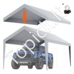 Lauko palapinės automobiliui 3 x 6 m pilka