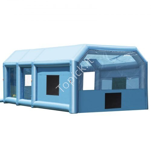us2FCQSPQFLSKCGLKJFV4V22Fgoods_img-v12Fpaint-booth-m100-1.2.jpg Mobili pripučiama automobilių garažo palapinė/kamera 10x6,4x4,5m su 1100 W + 750 W galingais pūtikliais - Image 1