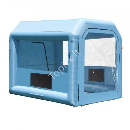 us2FCQSPQFLSKCGLKNDD2V22Fgoods_img-v12Fpaint-booth-m100-1.2.jpg Mobili pripučiama automobilių garažo palapinė/kamera 3,9 x 2,4 x 2,4 m su 550 W pūtimo ir oro filtrų sistema - Image 1