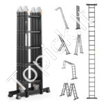 Daugiafunkcinės sulankstomos kopėčios 7-in-1, 5 žingsniai, 5,8 m.
