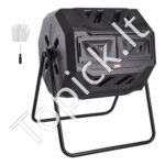 Komposteris 162,7 L, pasukamas, 735 x 625 x 955 mm, 50 kg talpa su pirštinėmis