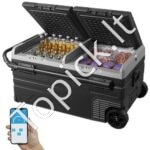 Automobilinis šaldytuvas-šaldiklis su šaldikliu Kompresorius 95 L dviejų zonų automobiliui