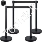 Atitvariniai stulpai su ištraukiama juosta 4 vnt, juodi