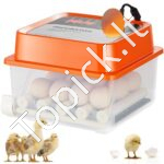 Kiaušinių inkubatorius, automatinis kiaušinių sukimas 12 vnt