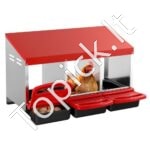 Metalinė 3 skyrių vištų lizdavietė 796x525x475mm