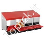 Metalinė 4 skyrių vištų lizdavietė 1060x525x475mm