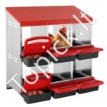 Metalinė 6 skyrių vištų lizdavietė 796x525x790mm