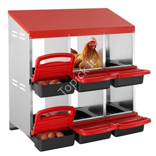 us2FJSCDX3045INC4B35AV02Fgoods_img-v12Fchicken-nest-box-m100-1.2.jpg Metalinė 6 skyrių vištų lizdavietė 796x525x790mm - Image 1