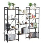 Metalinė knygų lentyna 11 pakopų 158x26x139cm