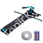 1m profesionalus plytelių pjaustytuvas, 4-15 mm storis, 25 mm minimalus plotis, su papildomais priedais.