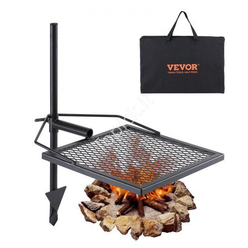 us2FLSYYKJDGL1616U3A5V02Fgoods_img-v12Fcampfire-grill-m100-1.2.jpg Plieninės atviros ugnies kepimo grotelės 405 x 405 mm 6 kg - Image 1