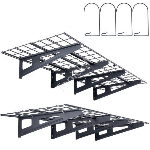 us2FQXCKGBDHSSC725OF5V02Fgoods_img-v12Fgarage-wall-shelving-m100-1.2.jpg Garažo saugojimo lentynos 2 vnt 183x62x20 cm iki 227 kg - Image 1