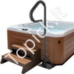 Karšto kubilo turėklas, 360° pasukamas SPA šoninis turėklas, 89-145 cm, atsparus rūdims aliuminis, 272 kg.