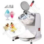 Elektrinis ledo smulkintuvas 300 W, 100 kg/h, 390 x 260 x 310 mm, nerūdijantis plienas, su plastikiniu dubeniu ir papildomais peiliais