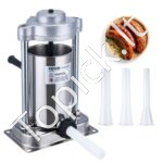 Rankinis dešrų kimštuvas 2L, vertikalus, 304 nerūdijantis plienas.