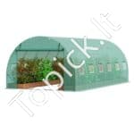 PE Šiltnamis augalams/pomidorams/daržovėms 590x295x198cm žalias, 12 langų