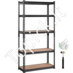 Tvirtas metalinis sandėliavimo stelažas 5 aukštų, iki 190 kg 75x30x152 cm