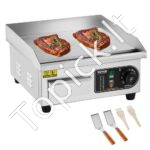 Komercinė elektrinė kepsninė, 2000 W, stalviršio plokščia, 10 mm