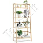 Bambuko knygų/gėlių 4 pakopų lentyna