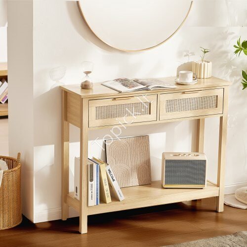 us2FTBXGZ2CMSYGBWFU0TV02Fgoods_img-v12Frattan-console-table-m100-1.2.jpg Prieškambario stalas dekoratyvinis 100x30x81 cm - Image 1