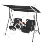 2 vietų terasos supynės su stogeliu