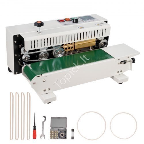 us2FWSLXFKJTBPQBL6VXIV22Fgoods_img-v12Fband-sealer-m100-1.2.jpg Automatinė maišelių sandarinimo mašina 600W 6-12 mm - Image 1