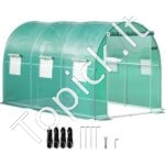 Plėvelinis šiltnamis 3,5 x 2x 2m, 6 tinklelio langai