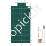 Stačiakampė saugos baseino uždanga 12.8x6.7m