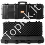 107 cm kietas užrakinamas šautuvo dėklas su ratukais, IP67